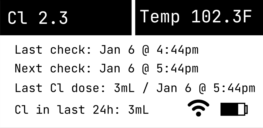 AutoChlorinator™ interface